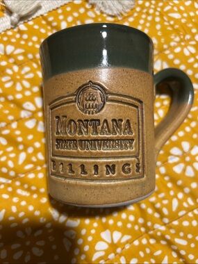 Montana West Two-Tone Brown and Green Ceramic Mug